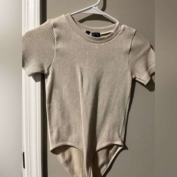 Forever 21 tan ripped bodysuit, size s/m - Picture 1 of 3